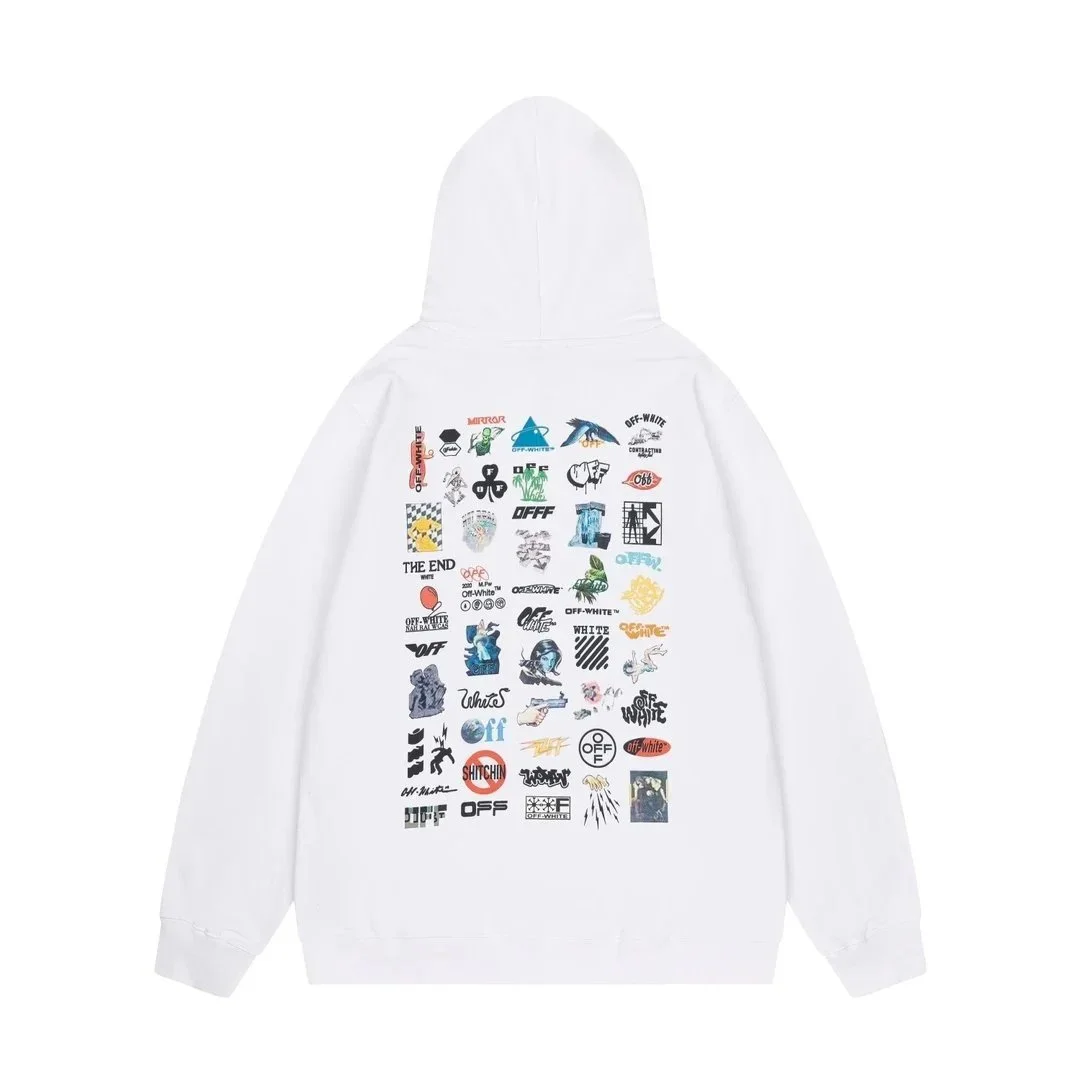 Off-White Off-White Out Of Office White Hoodie with Graphic Print White - 1