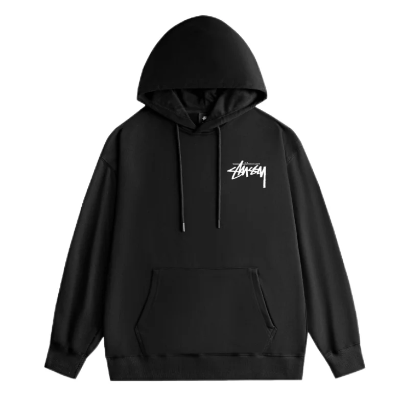 Stussy Stussy Black Basic Logo Hoodie Black - 1
