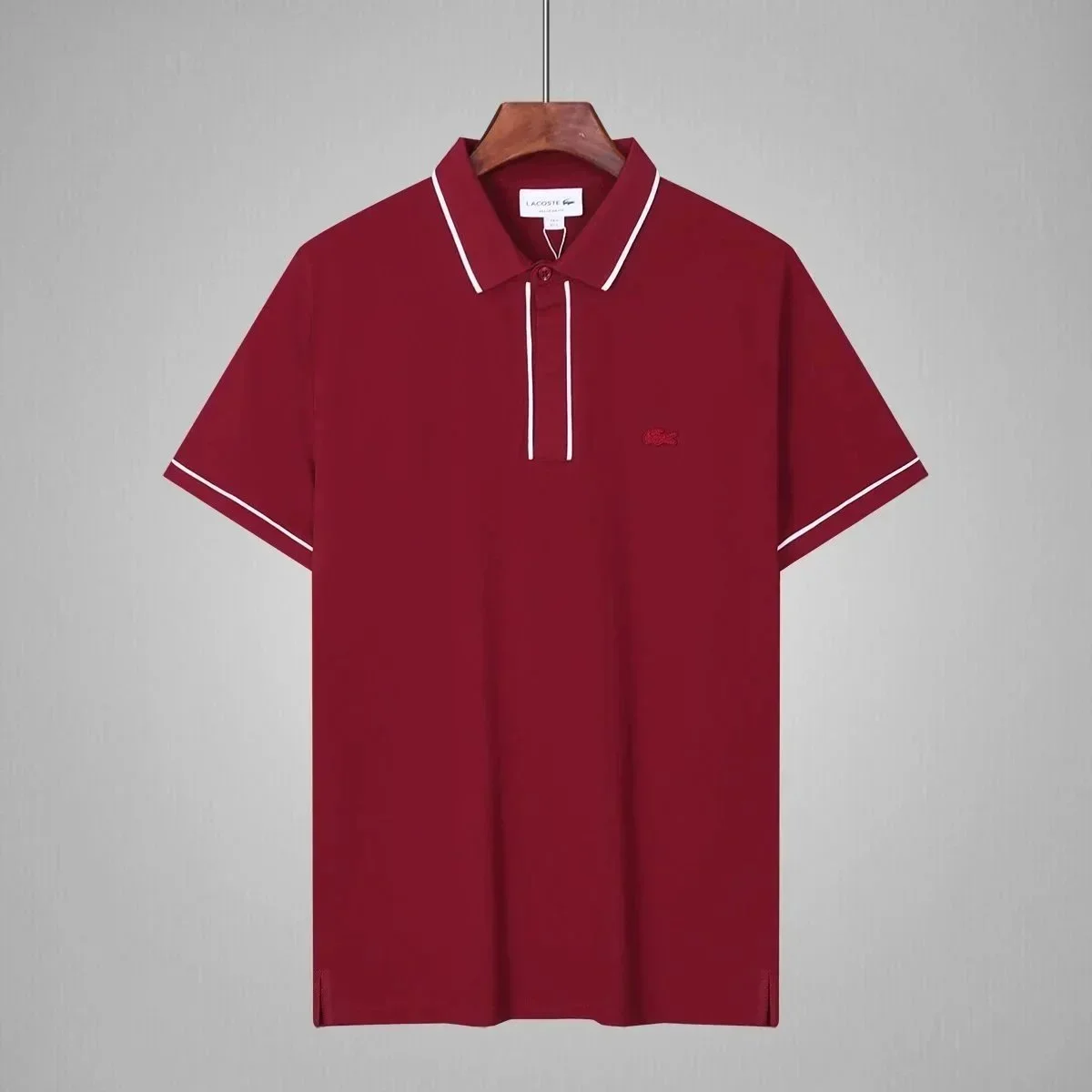 Lacoste Lacoste Red Polo Shirt with White Trim Red - 1