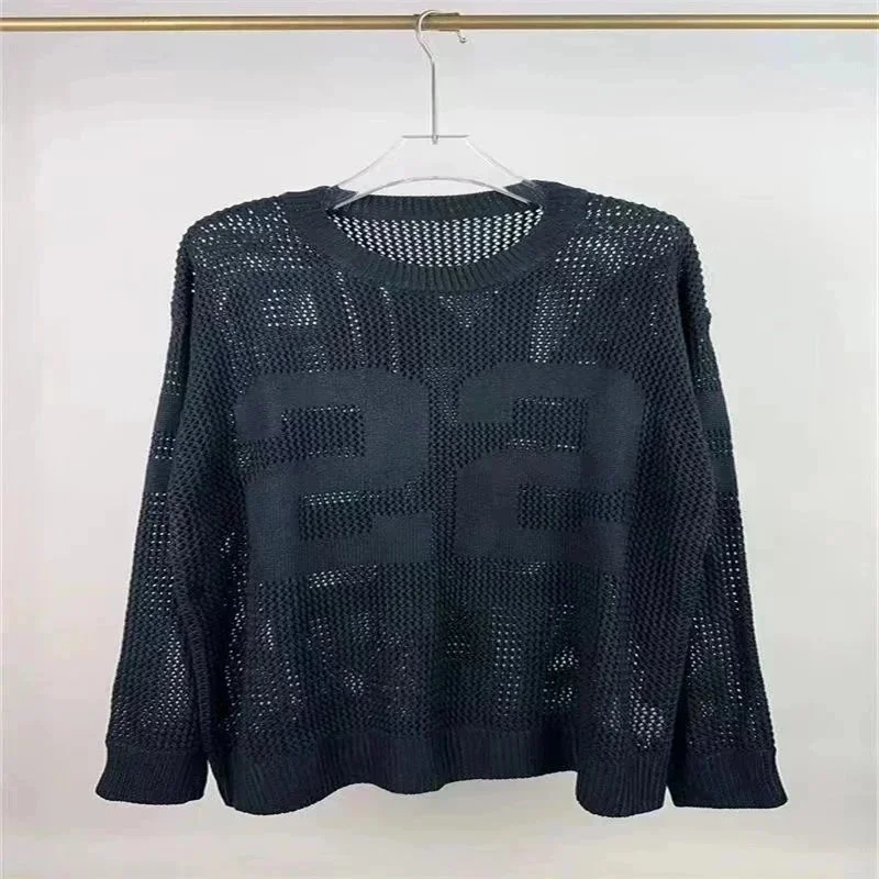 Essentials Knit Sweater with Number Print in Navy Navy - 1