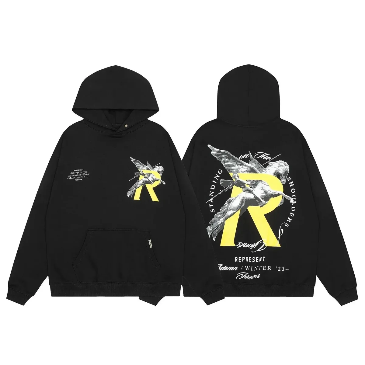 Represent Represent Owners Club Black Graphic Hoodie Black - 1