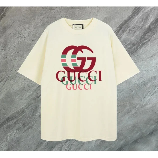 Gucci Gucci GG Logo T-Shirt Beige Beige - 1