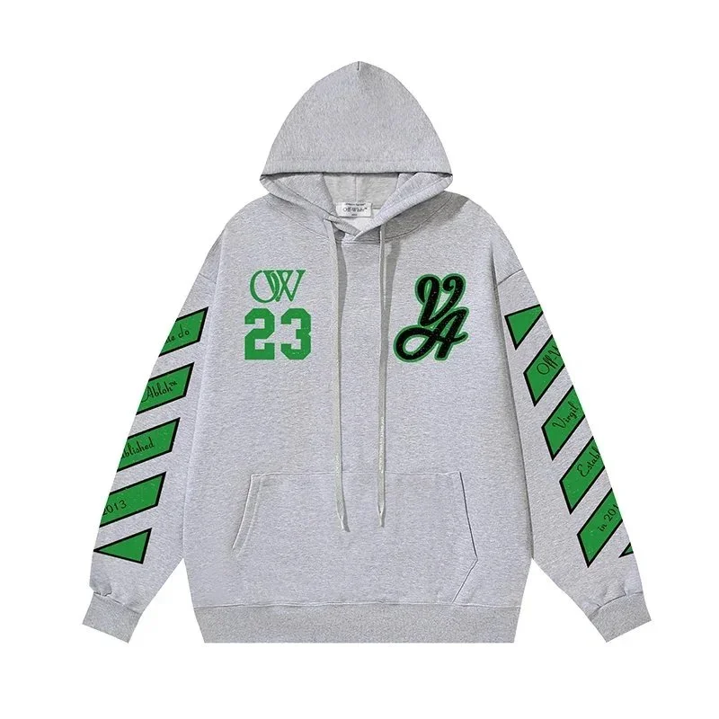 Other Unisex Grey 'OW 23' Graphic Hoodie Grey - 1