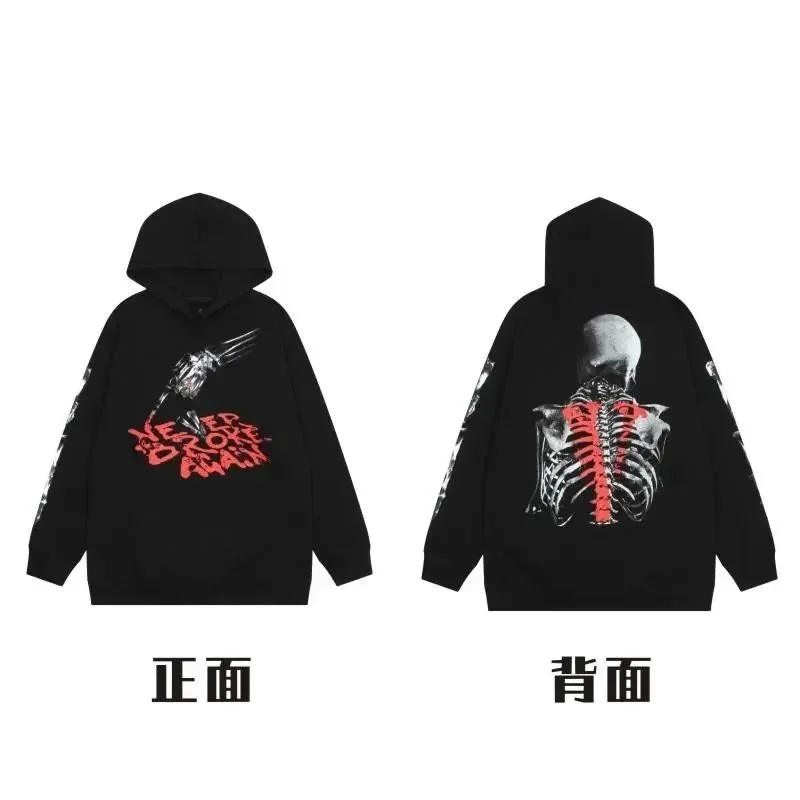 Supreme Unisex Black Red Print Hoodie Black - 1