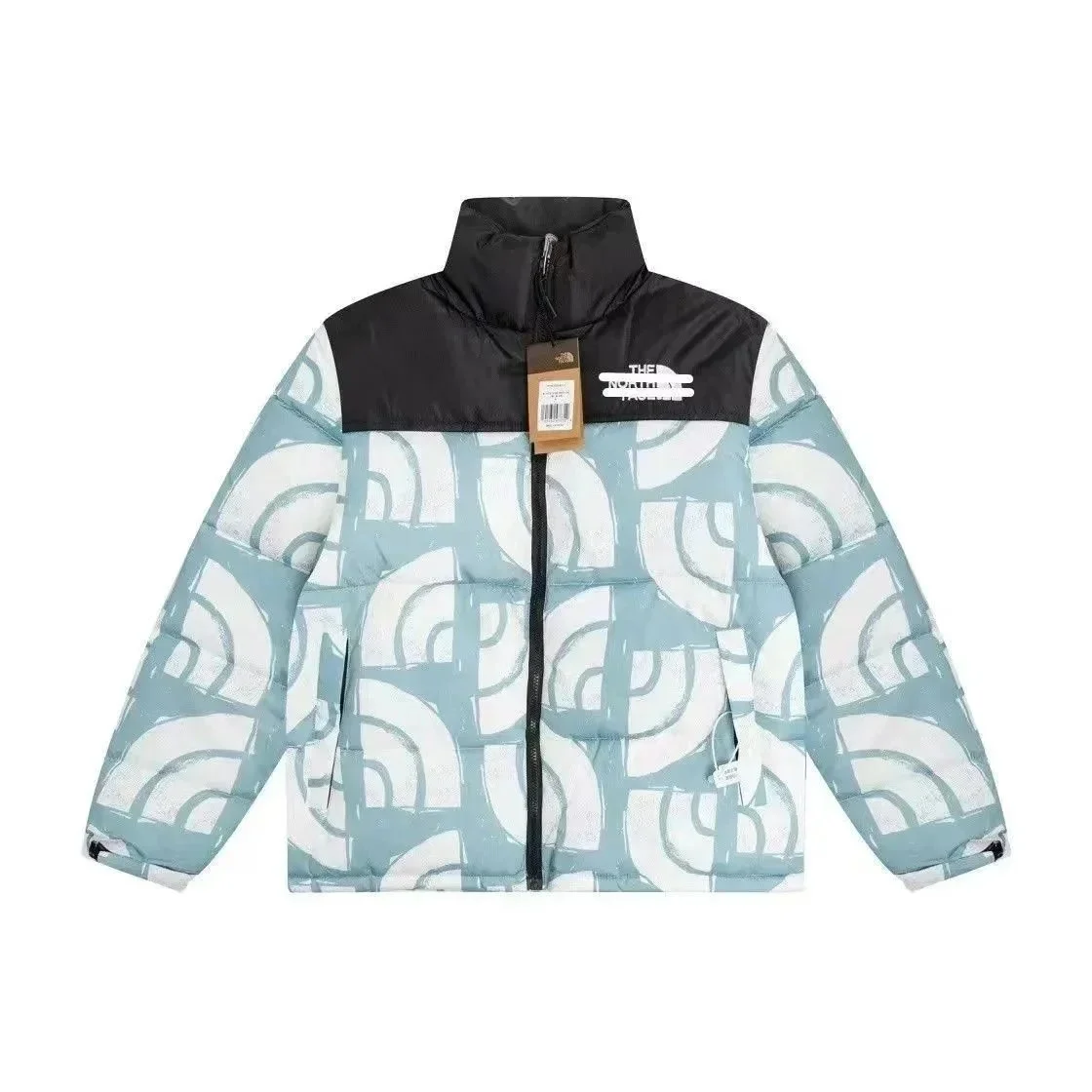 The North Face Nuptse Jacket Blue/White Patterned Parka — Oopbuy Spreadsheet find