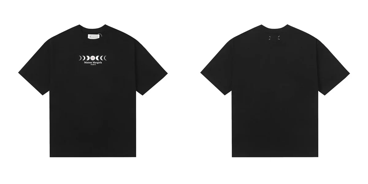 Maison Margiela Maison Margiela Black Moon Phases T-Shirt Black - 1
