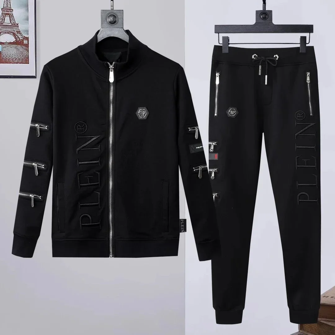 Philipp Plein Philipp Plein Black Logo Tracksuit Set Black - 1