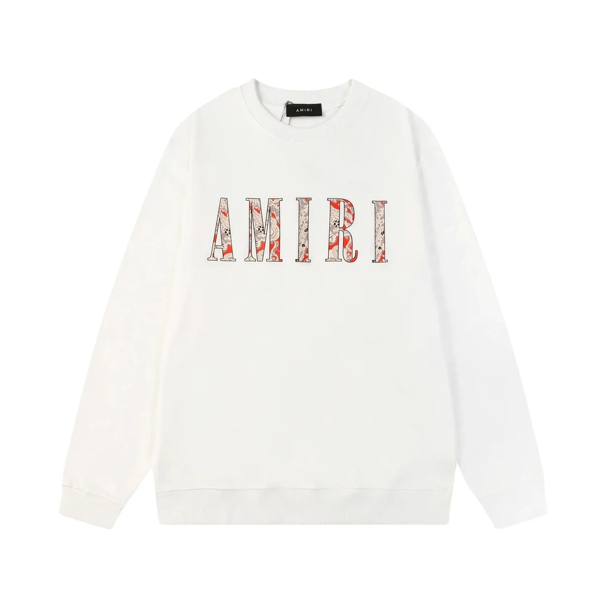 Amiri Amiri White Paisley Embroidered Sweatshirt White - 1