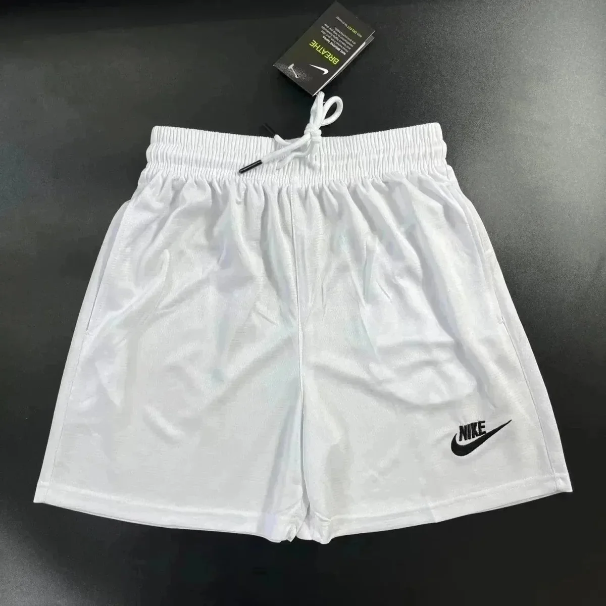 Nike Nike White Solid Shorts White - 1