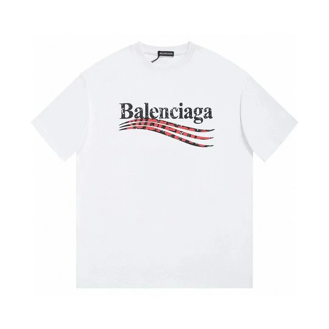 Balenciaga Balenciaga White 'Balenciaga' Logo T-Shirt White - 1