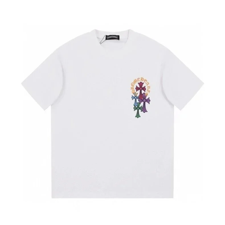 Chrome Hearts Chrome Hearts White Cross Embroidered T-Shirt White - 1