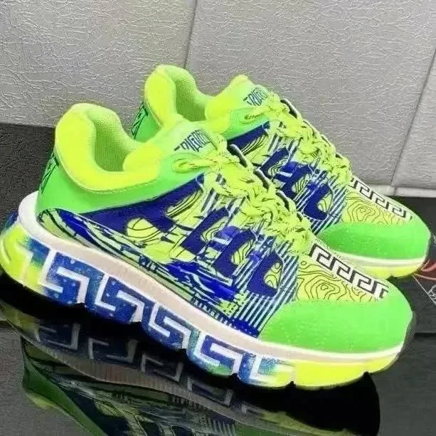 Versace Versace Medusa Neon Green Sneakers Green - 1