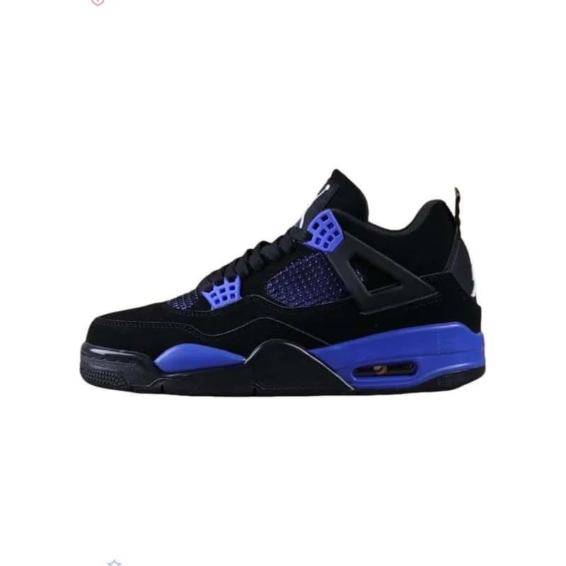 Jordan Nike Air Jordan 4 Black/Cool Grey/Blue Sneakers Black - 1
