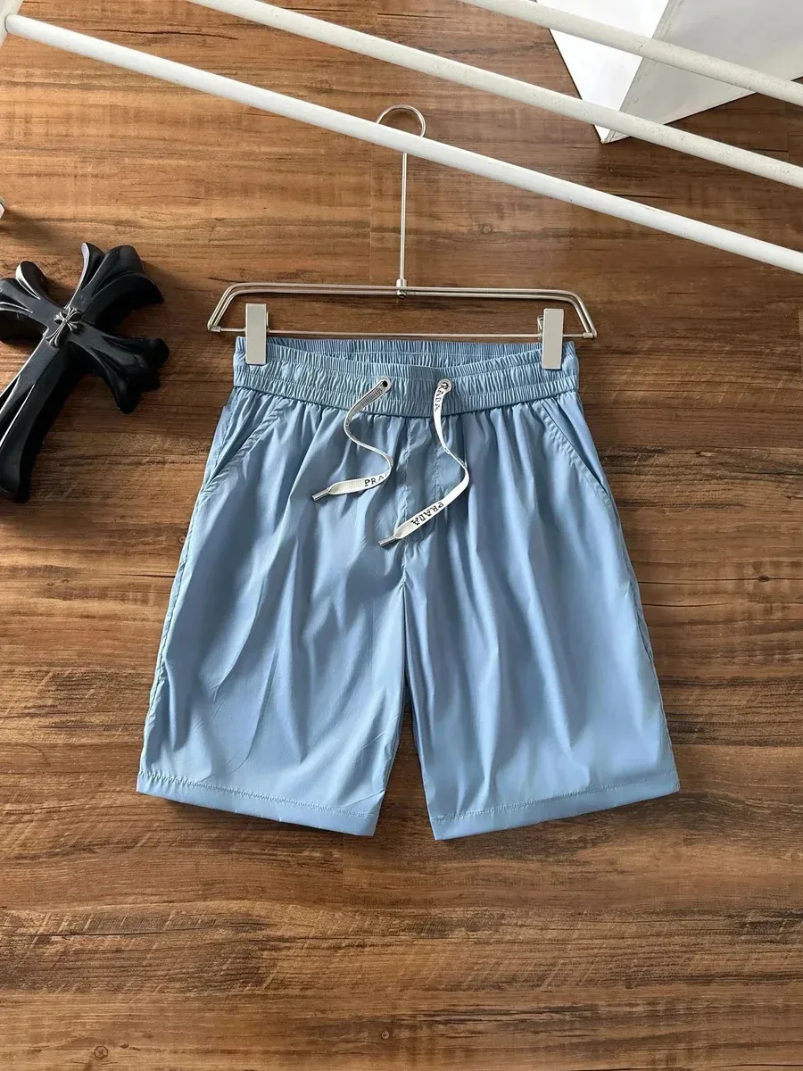 Prada Prada Light Blue Solid Shorts Blue - 1