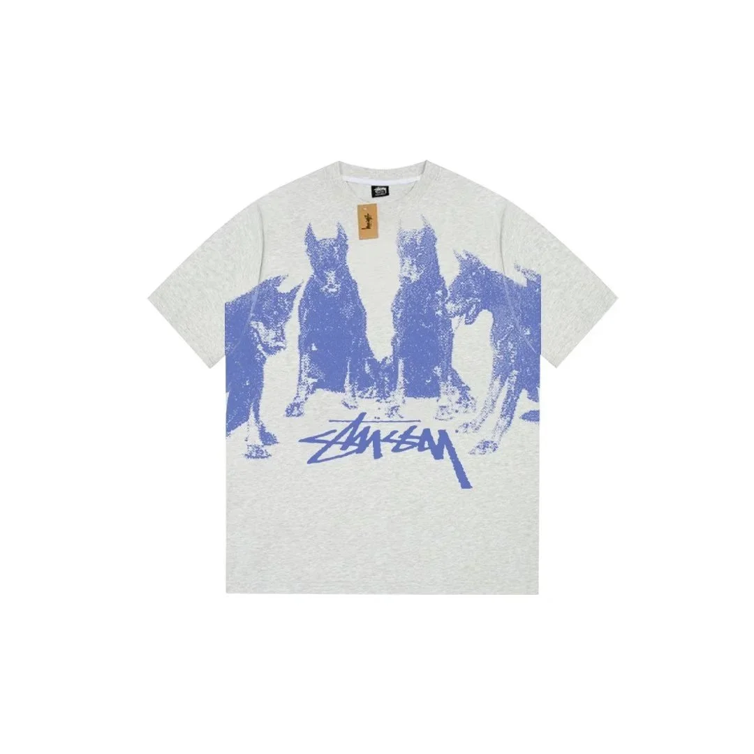 Stussy Stussy Wolf Pack Graphic T-Shirt Grey Grey - 1