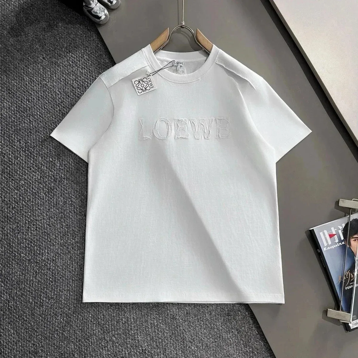 Loewe Loewe White Embroidered T-Shirt White - 1