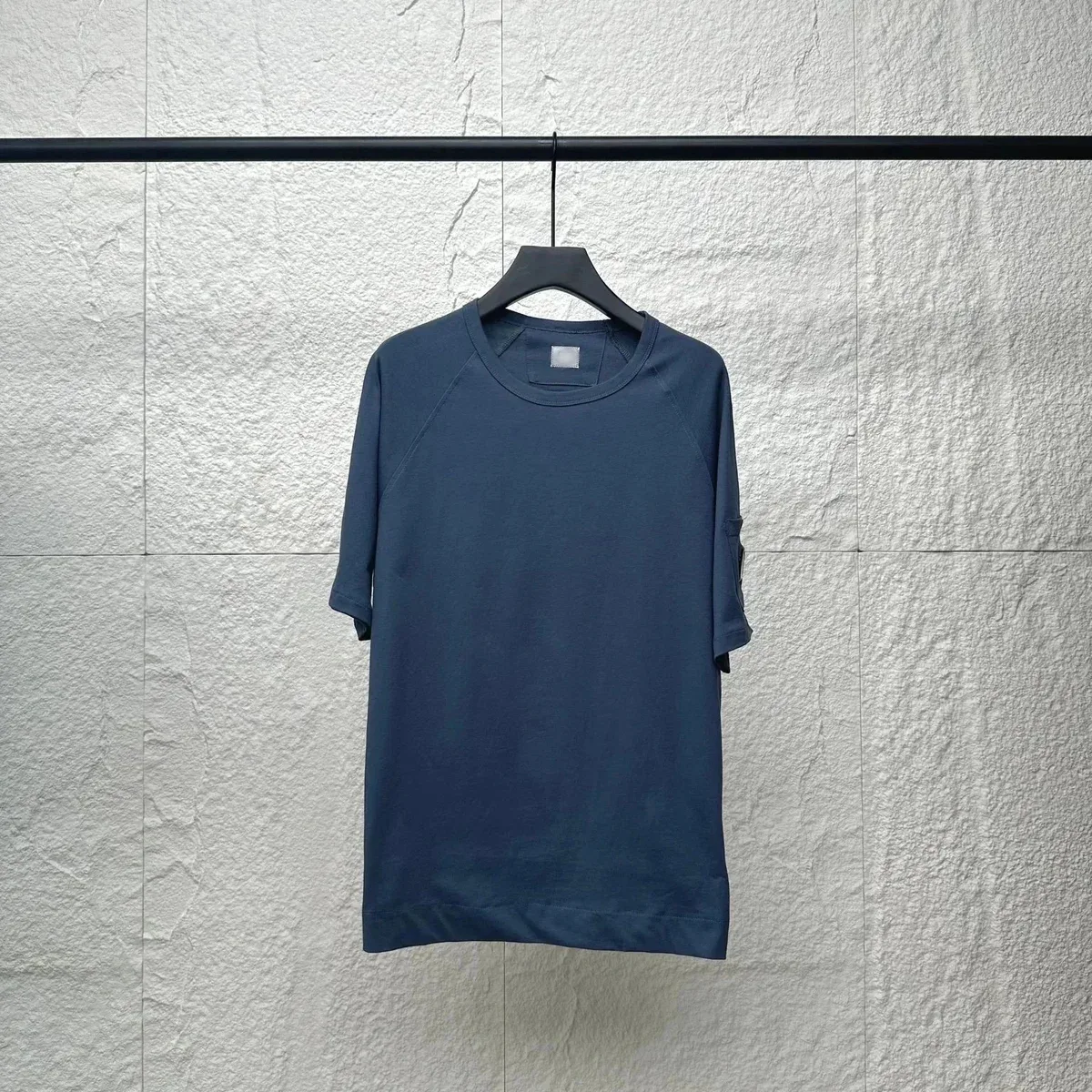 Fear of God Solid Blue Short Sleeve T-Shirt Blue - 1