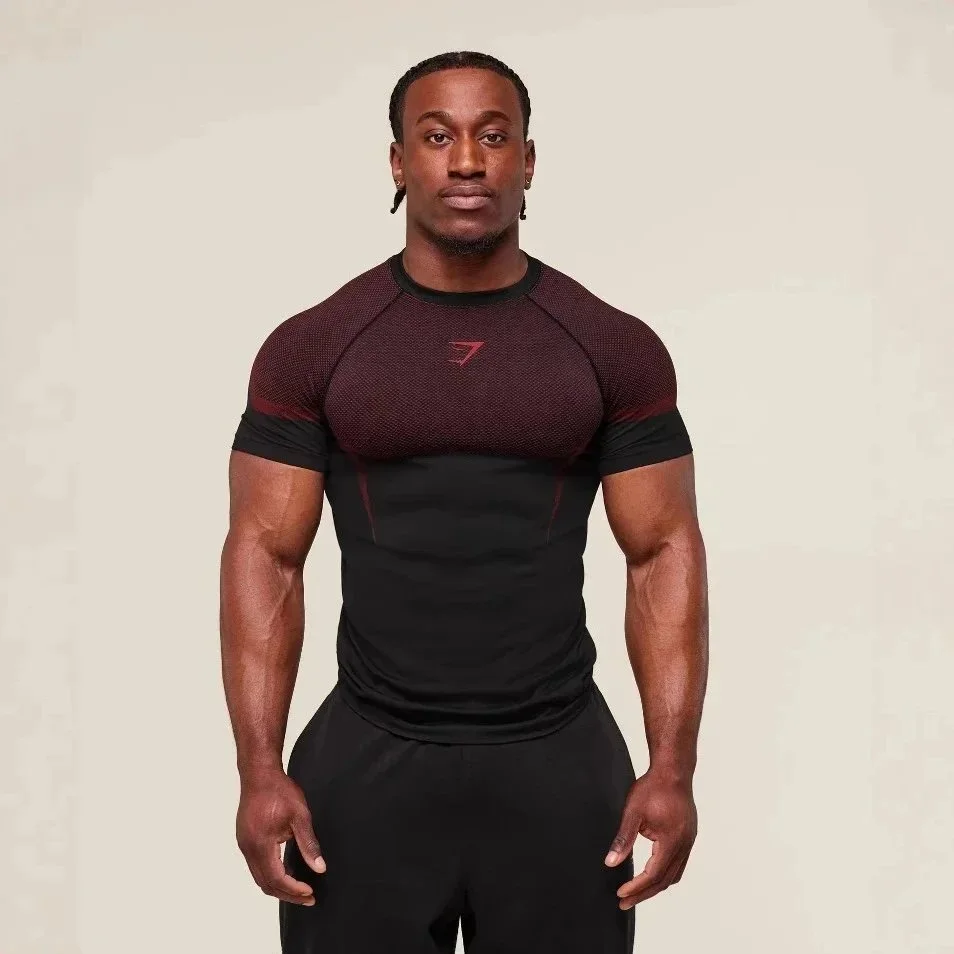 Gymshark Muscle-Fit T-Shirt Black/Red Black - 1