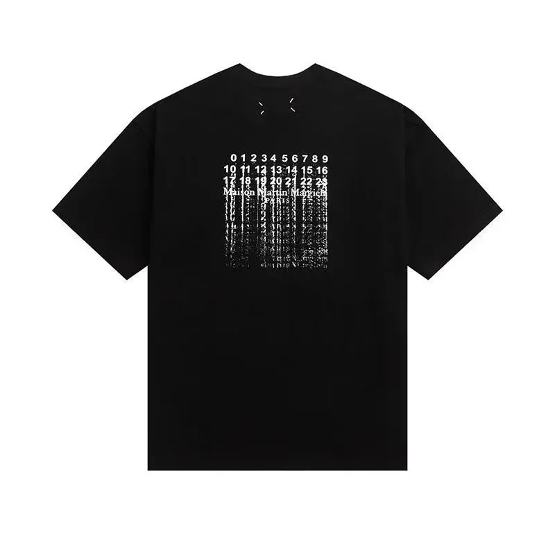 Maison Margiela Maison Martin Margiella Black T-Shirt with Digital Print Black - 1