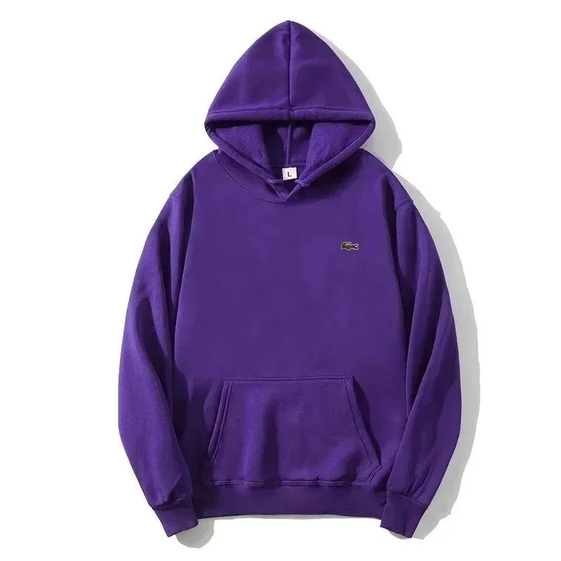 Lacoste Lacoste Purple Hoodie with Crocodile Logo Purple - 1