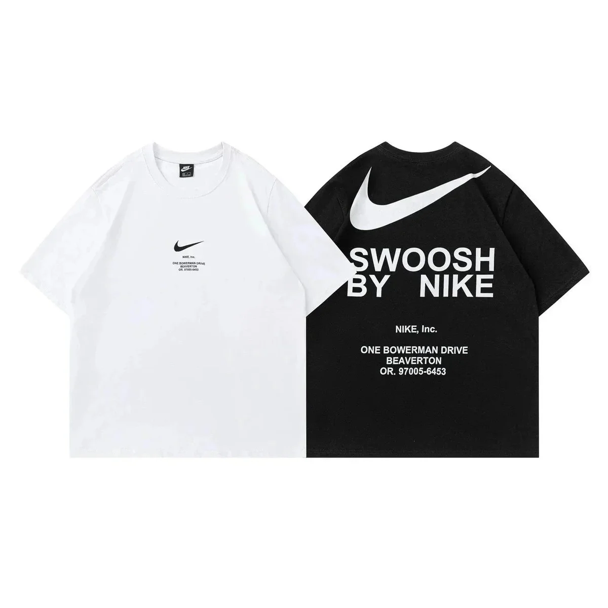 Nike Nike Swoosh by Nike T-Shirt White/Black White - 1