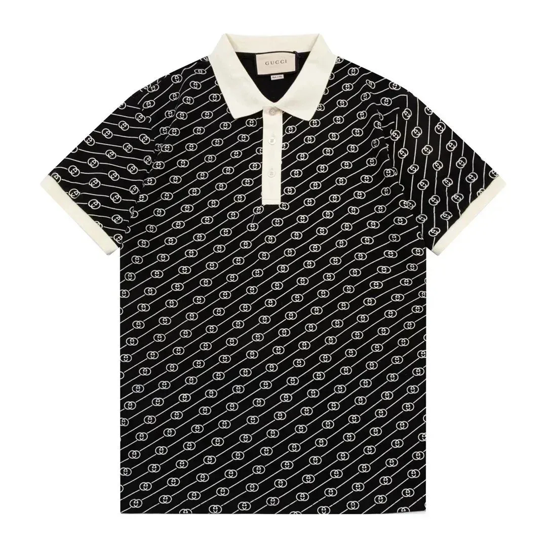 Gucci Gucci GG Monogram Polo Shirt Black/White Black - 1