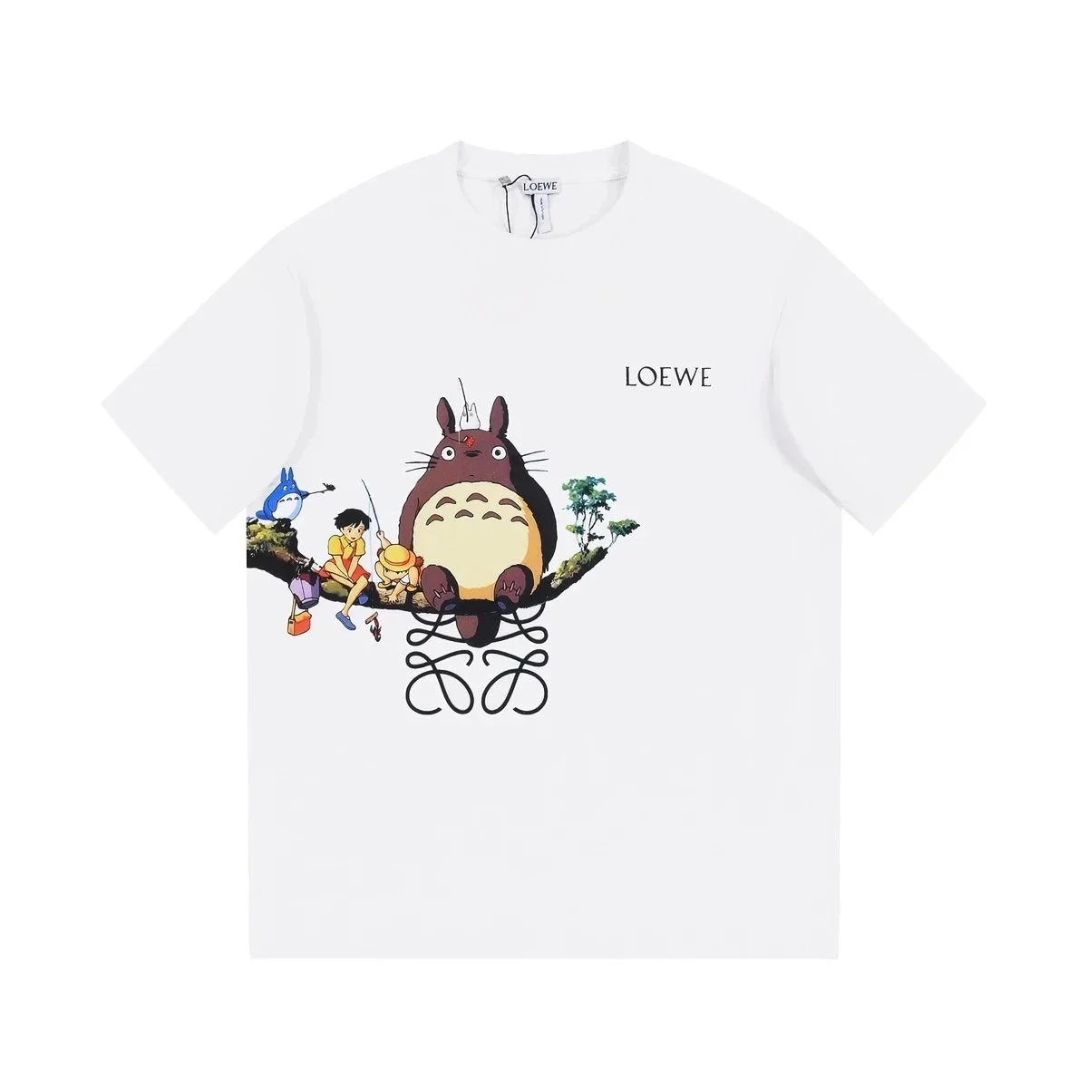 Loewe Loewe Totoro Print White T-Shirt White - 1