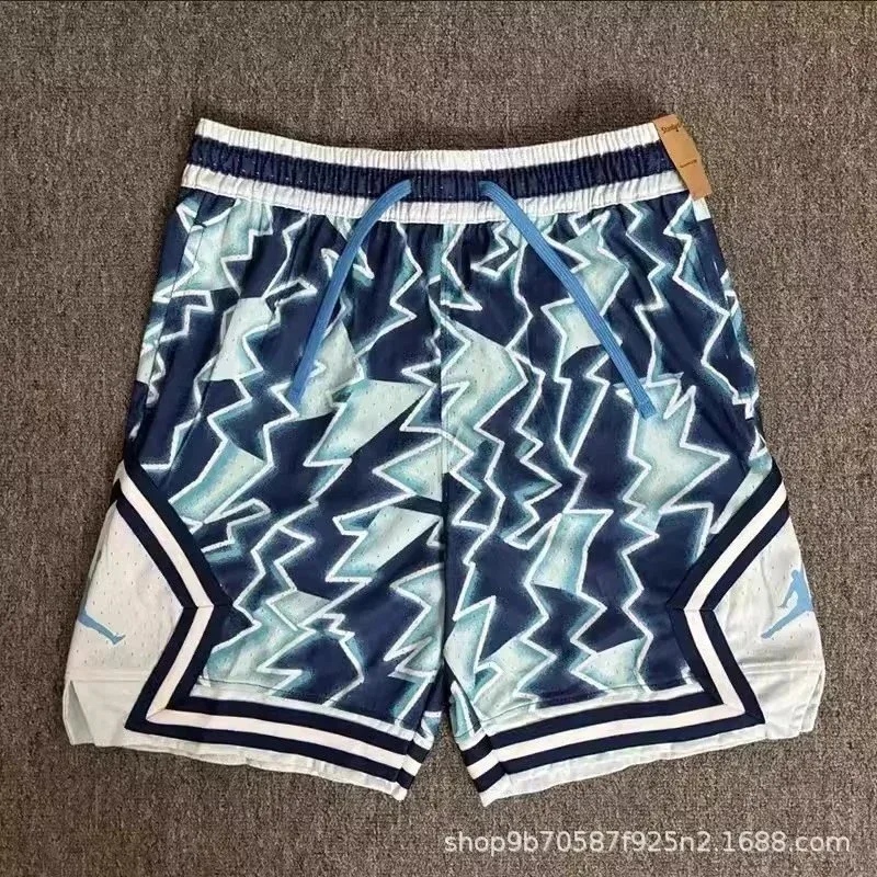 Jordan Nike Air Jordan 1 Shorts Blue Lightning Pattern Blue - 1