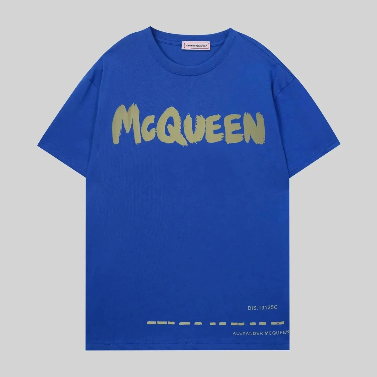 Alexander McQueen Alexander McQueen Blue MCQUEEN Logo T-Shirt Blue - 1