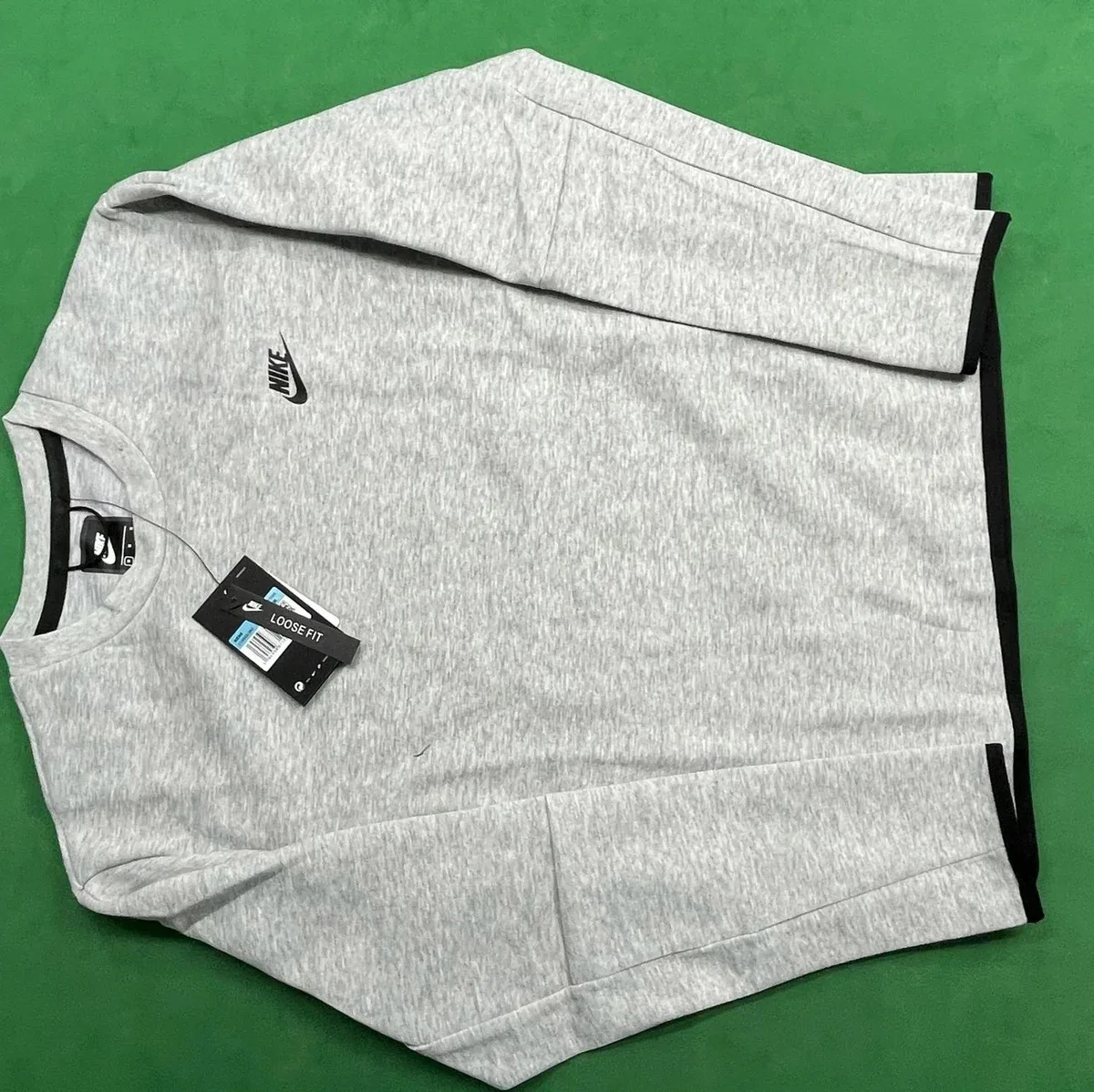 Nike Nike Grey Tech Fleece Crewneck Sweatshirt Grey - 1