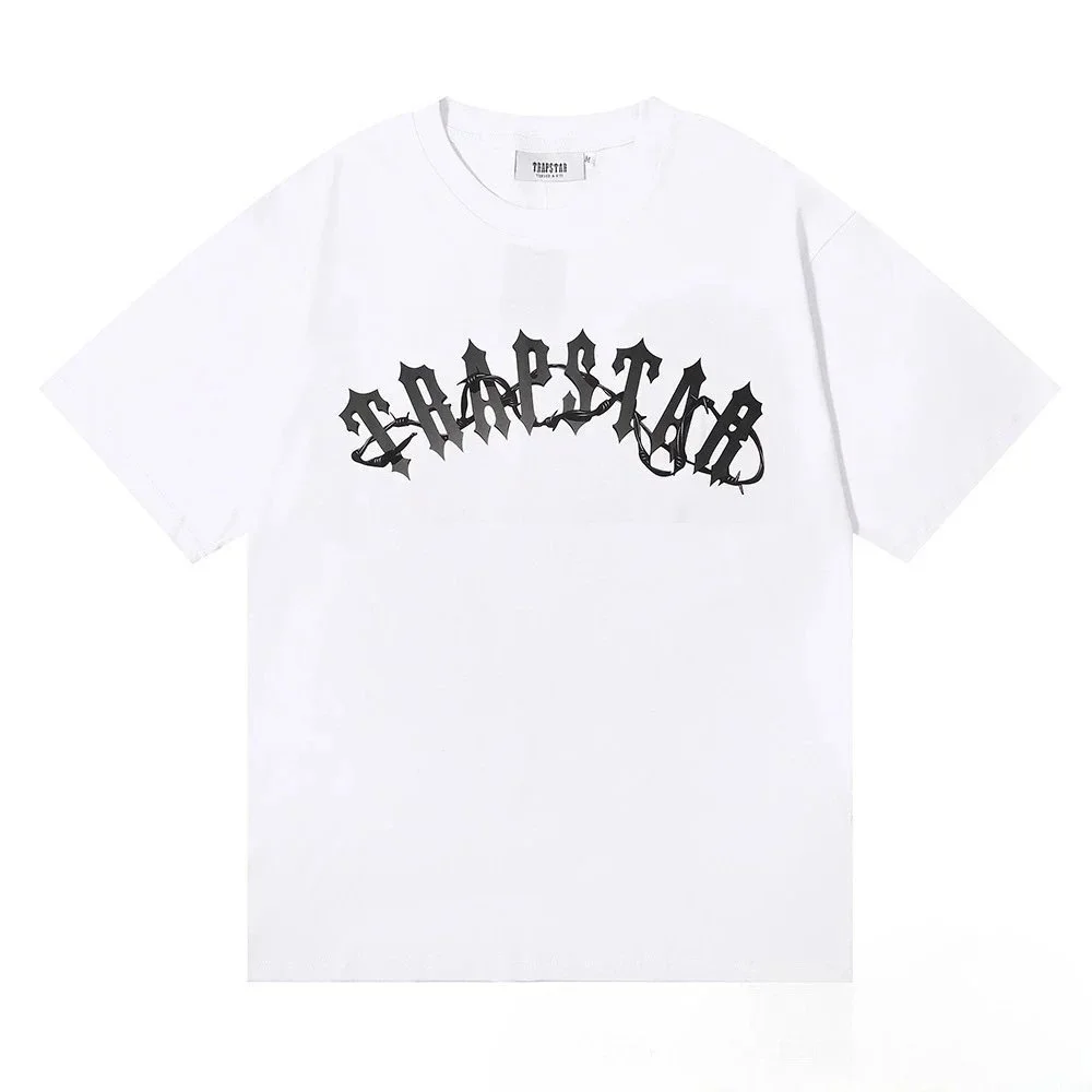 Trapstar Trapstar White Barbed Wire Logo T-Shirt White - 1