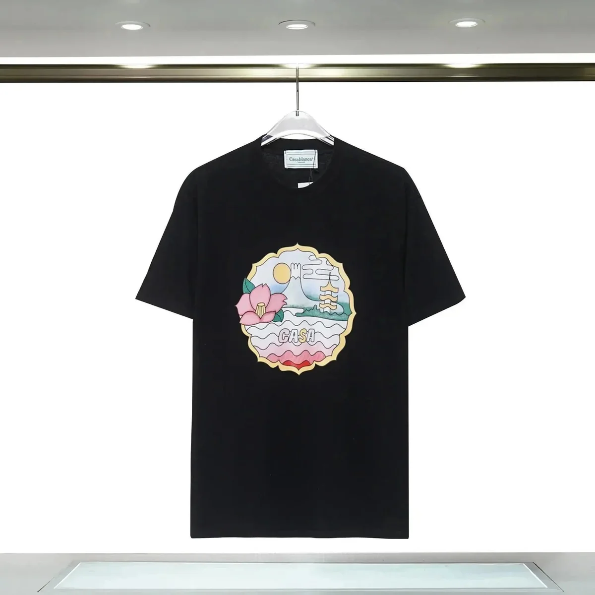 Casablanca Casablanca Tennis Club Black CASA T-Shirt Black - 1