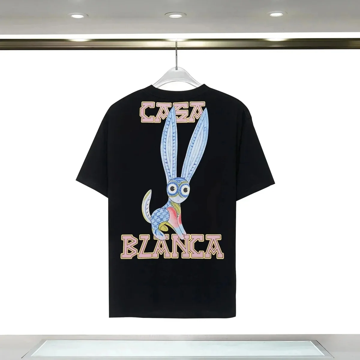 Casablanca Black 'Casa Blanca' Rabbit Print T-Shirt Black - 1