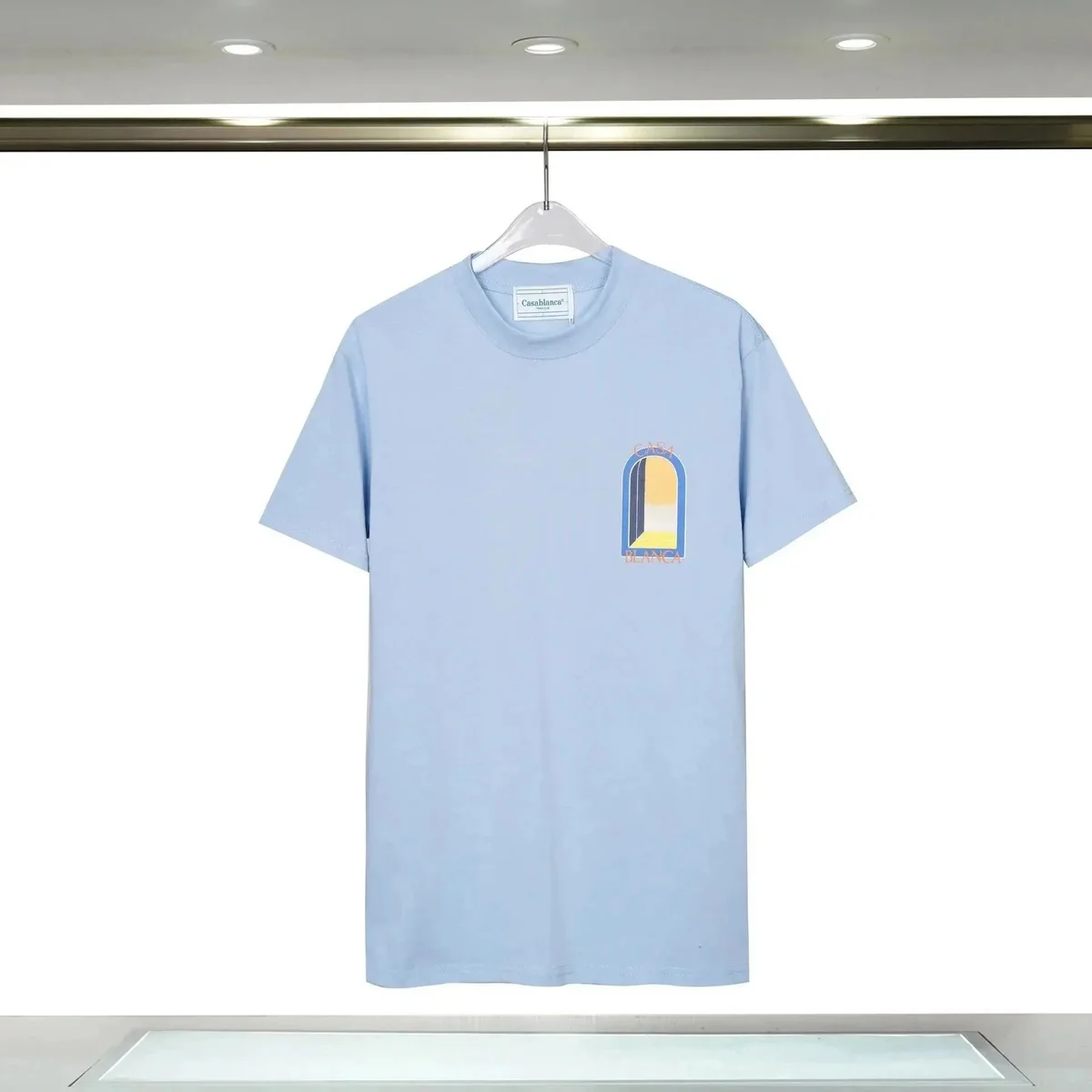 Casablanca Casablanca Light Blue Window Print T-Shirt Blue - 1