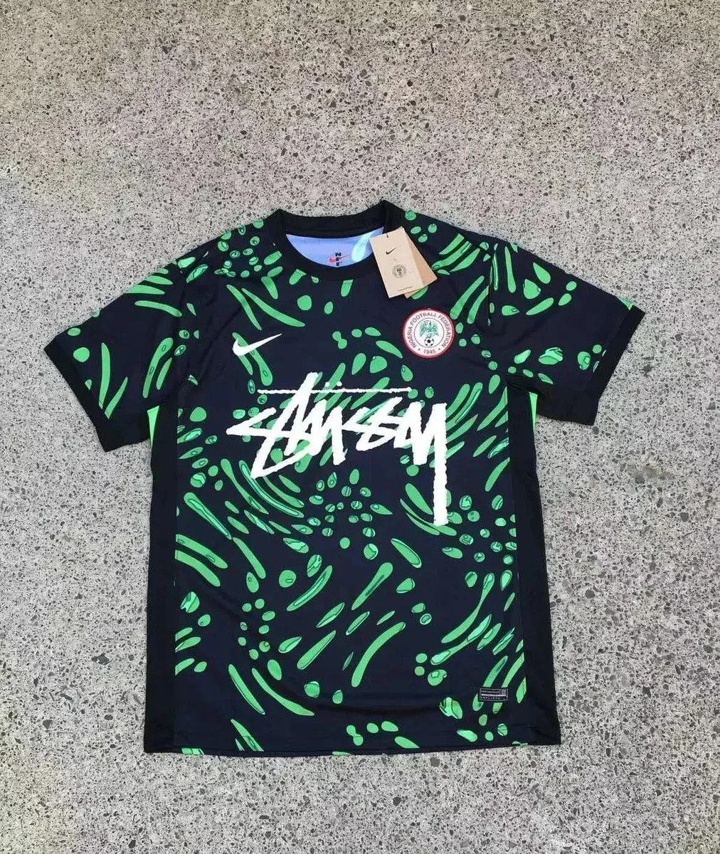 Nike Nike x Stussy Black Green Jersey Black - 1
