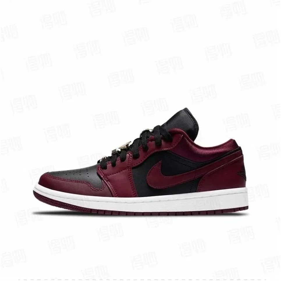 Jordan Nike Air Jordan 1 Low Burgundy/Black Sneakers Red - 1