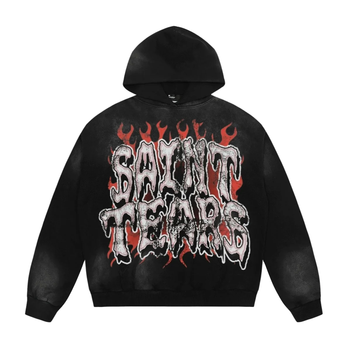 Other Black 'Saint Tears' Graphic Hoodie Black - 1