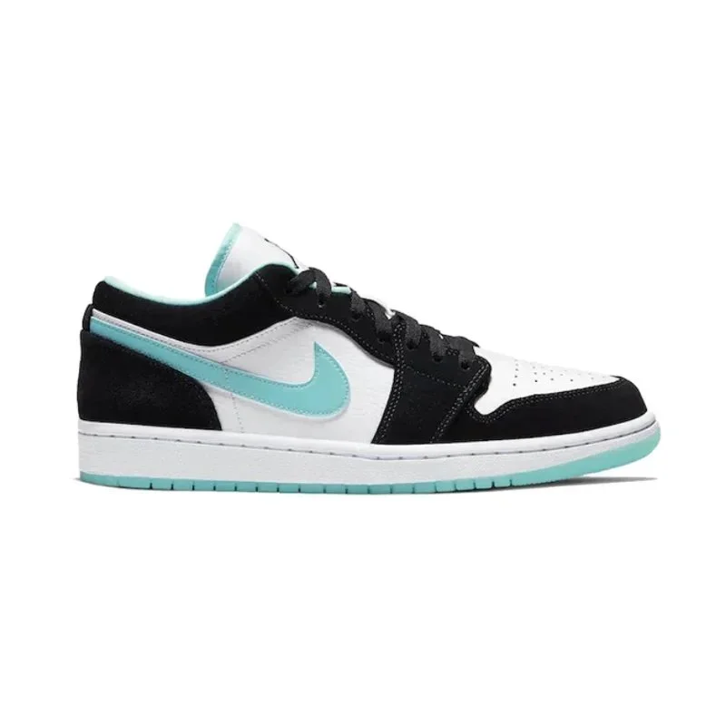 Jordan Nike Air Jordan 1 Low Black/Aqua Blue Sneakers Black - 1