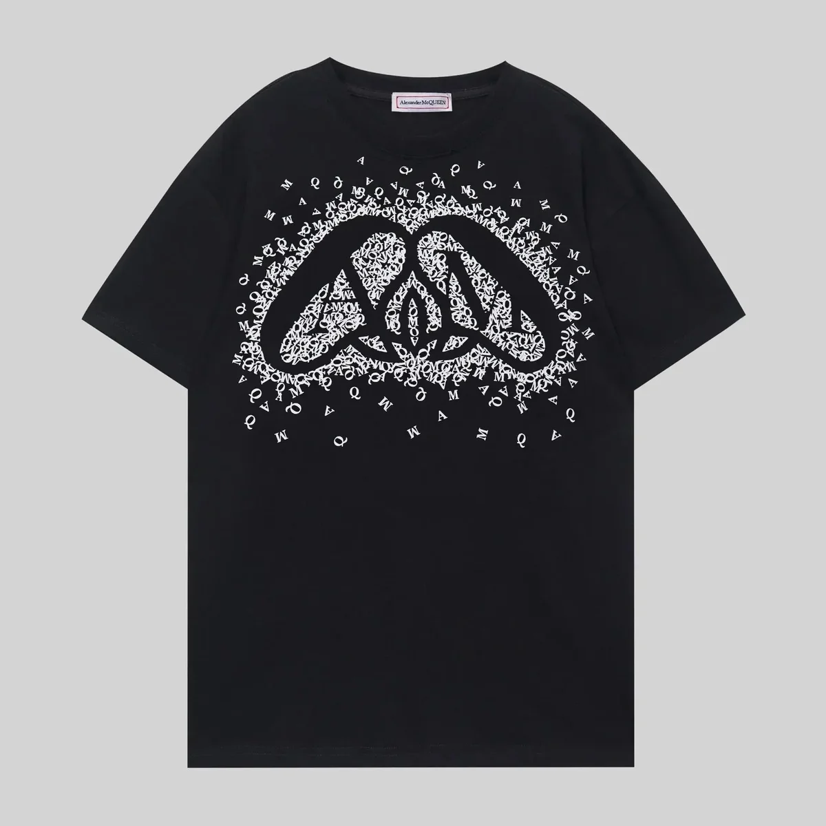 Alexander McQueen Alexander McQueen Alphabet Print T-Shirt Black Black - 1