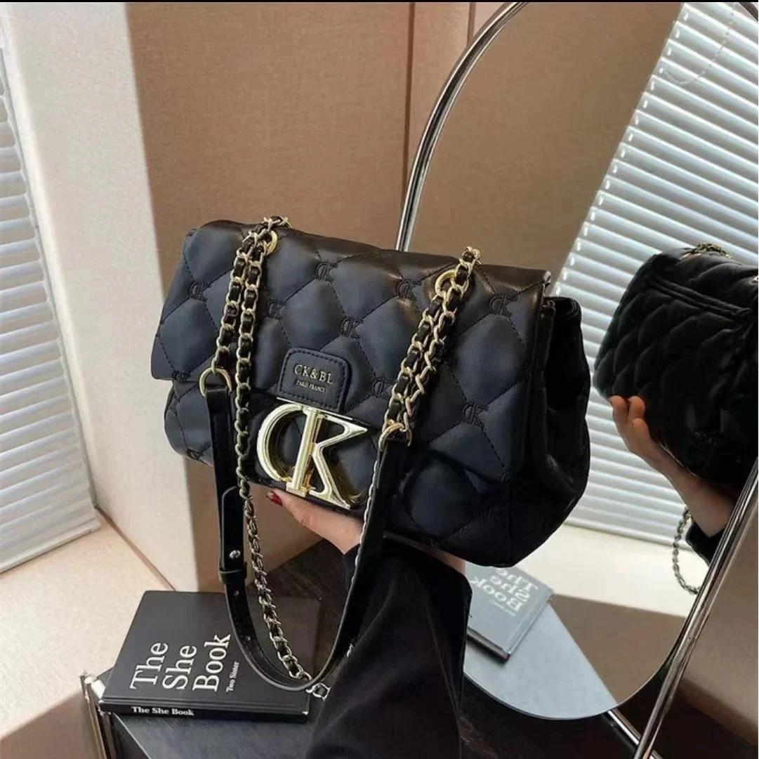Calvin Klein Calvin Klein CK&BL Black Quilted Chain Bag Black - 1