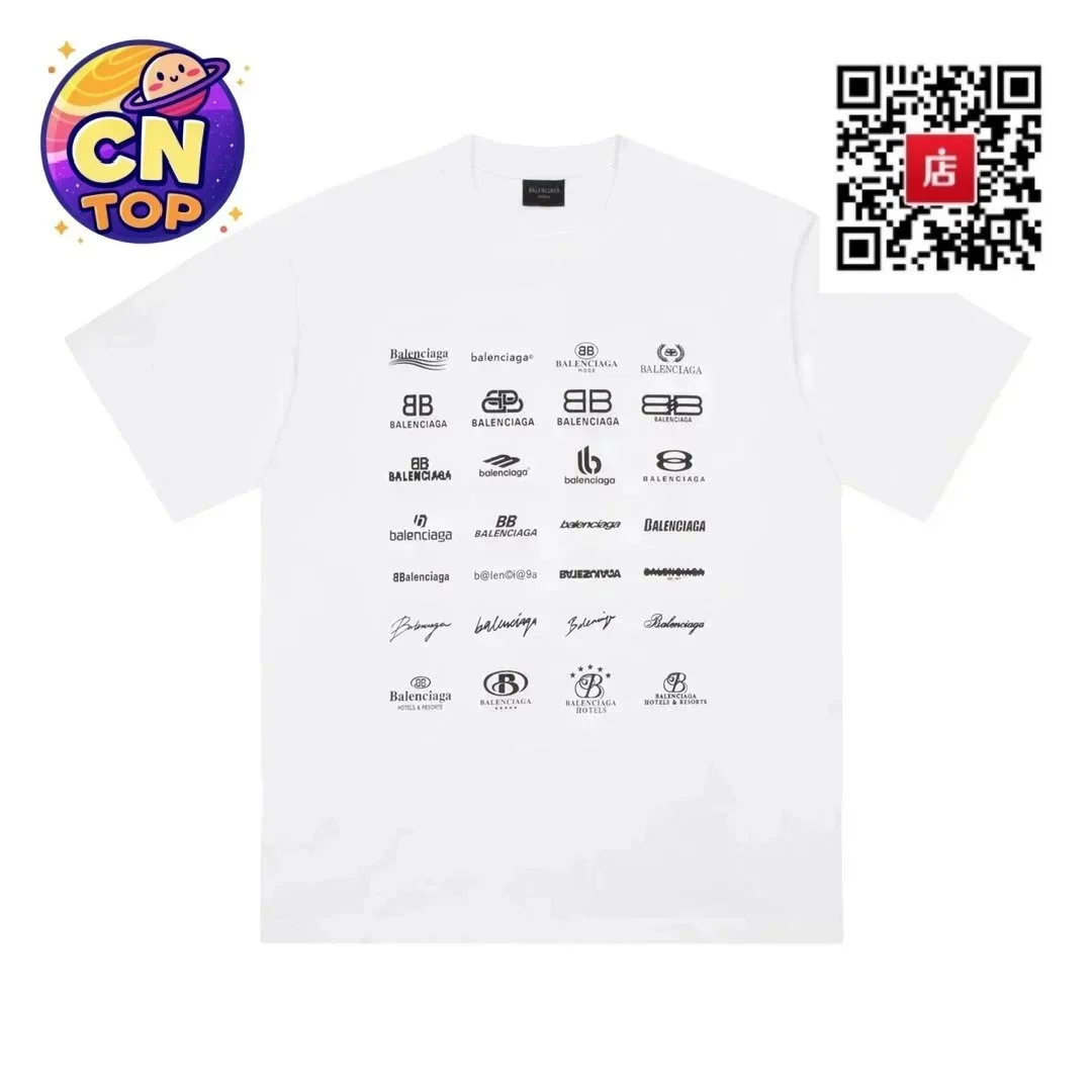 Balenciaga Balenciaga Logo Print T-Shirt White White - 1