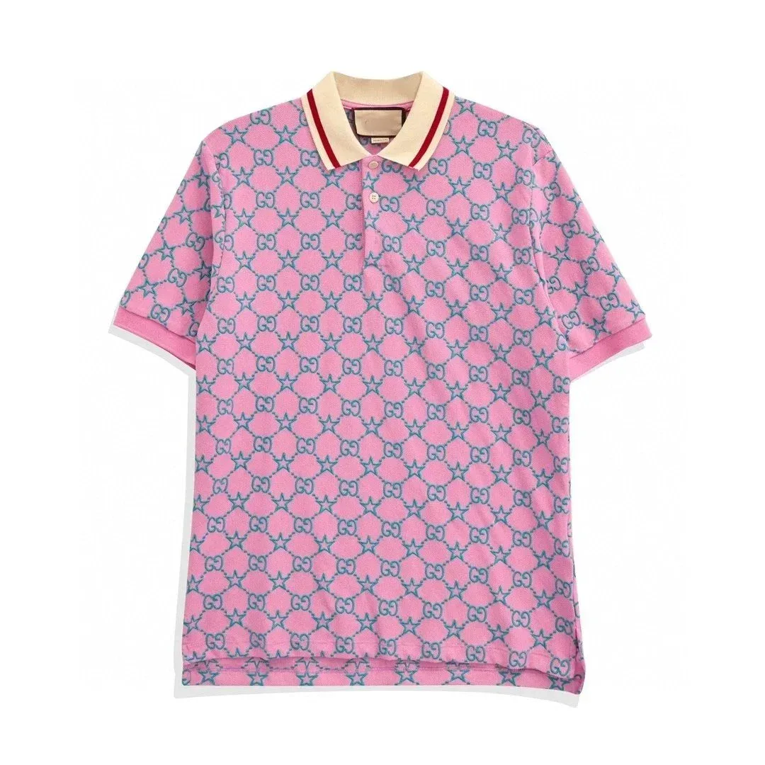 Gucci Gucci Pink GG Monogram Polo Shirt Pink - 1