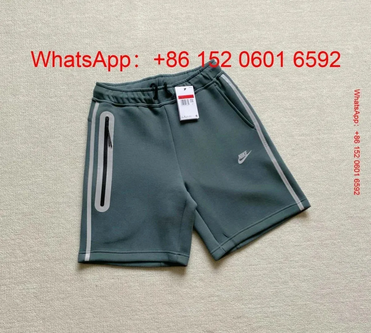 Nike Nike Tech Fleece Shorts Olive Green Green - 1