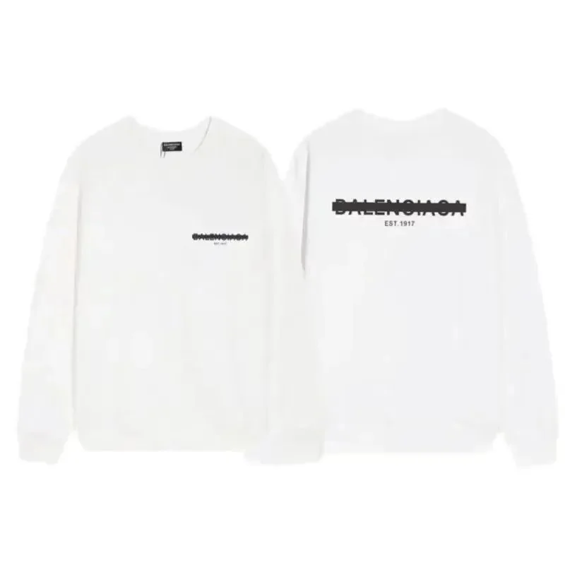 Balenciaga Balenciaga White Logo Crewneck Sweatshirt White - 1