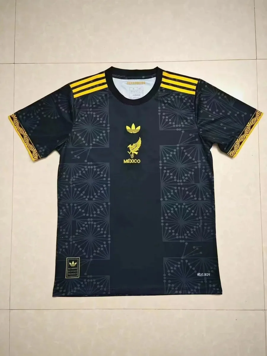 Adidas Adidas Mexico Away Jersey Black Yellow Black - 1