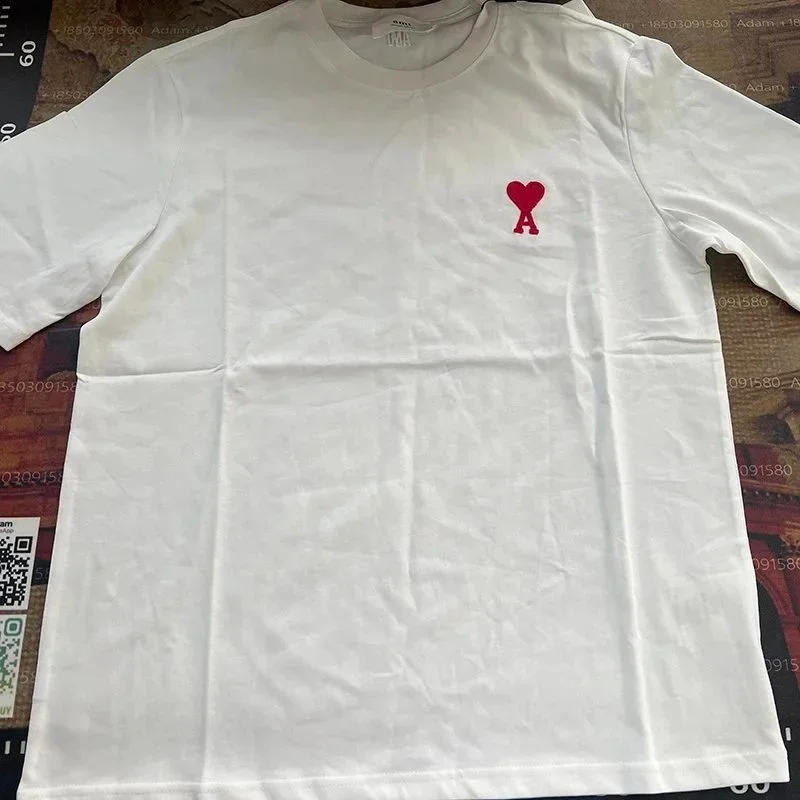 Acne Studios Acne Studios White AMI Heart T-Shirt White - 1
