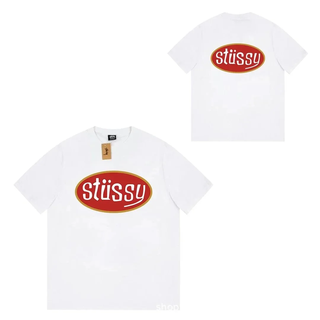 Stussy Stussy White Oval Logo T-Shirt White - 1