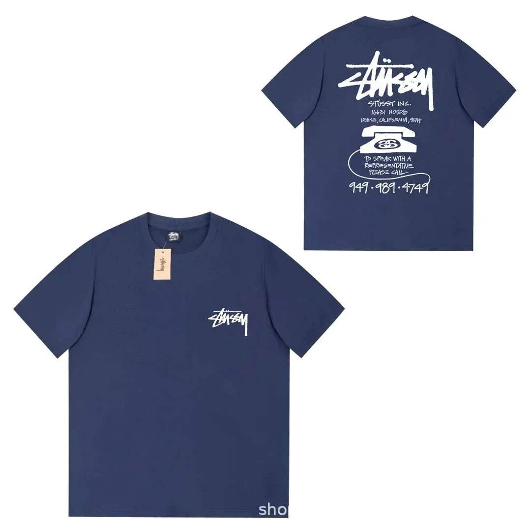 Stussy Stussy Navy Solid T-Shirt Navy - 1