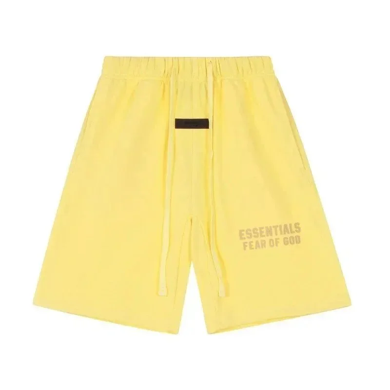 Fear of God Fear of God Essentials Yellow Solid Shorts Yellow - 1