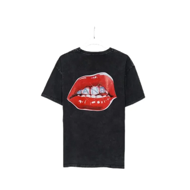 Other Black Lips Print T-Shirt Black - 1